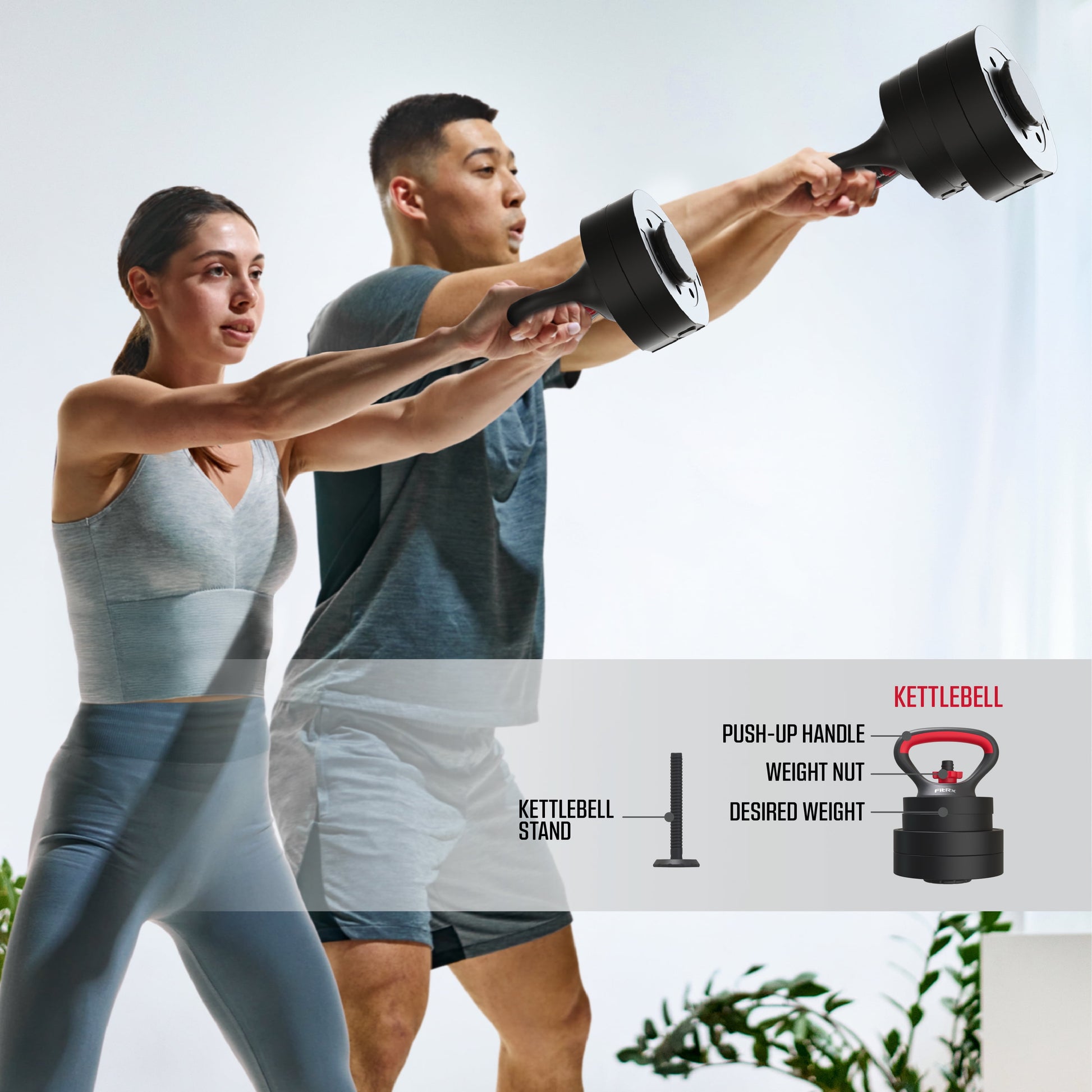 Smartbell Gym 5-In-1 Adjustable Dumbbell Set & Weight Set for Home Workouts, 45 Lbs