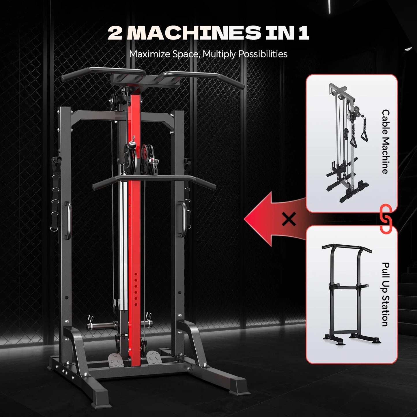 Home Gym Station,Lat Pull down Machines,Lat Row Cable Machine,High & Low Pulley Stations