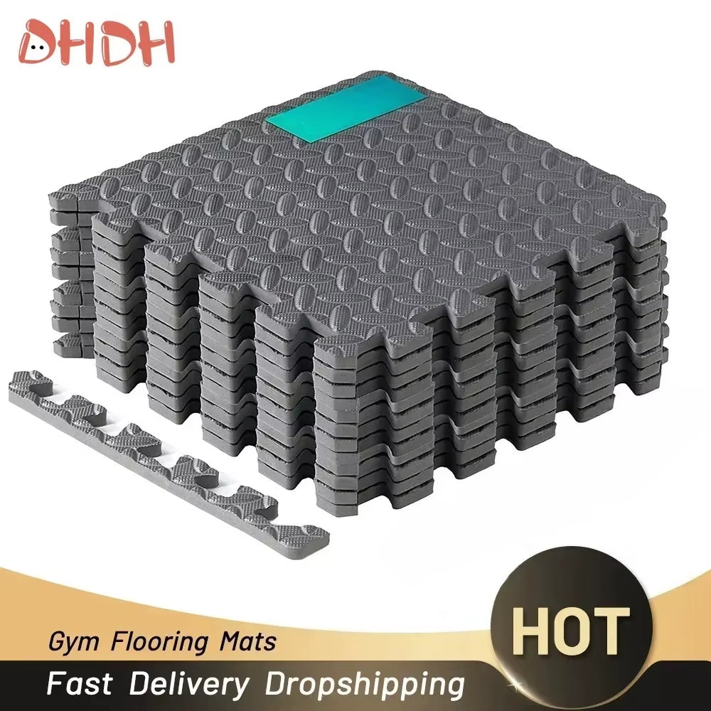 4~20Pcs Puzzle Fitness Mat, Eva Interlocking Foam Floor Tiles for Home Gym, Home Gym Equipment Mat, Non-Slip Floor Mat for Kids