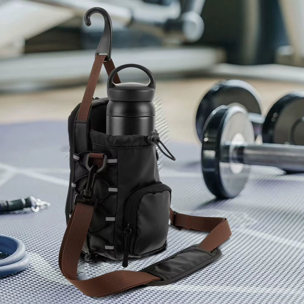 Magnetic Gym Bag with Water Bottle Holder Gym Crossbody Bag Gym Bottle Carrier Bag for Gym Sports Travel Carry-On Items