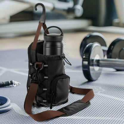 Magnetic Gym Bag with Water Bottle Holder Gym Crossbody Bag Gym Bottle Carrier Bag for Gym Sports Travel Carry-On Items
