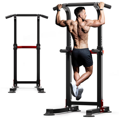 Pull up Bar Dip Station Power Tower Home Gym Equipment 300 Lb Load Steel