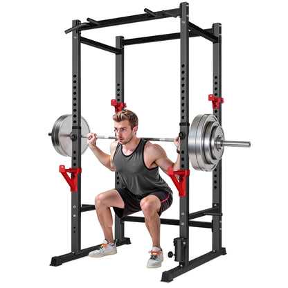 1000Lb Capacity Power Rack, Rack Cage for Weight Training, Adjustable Squat Stand Rack for Home Gym Equipment, Lifting Cage