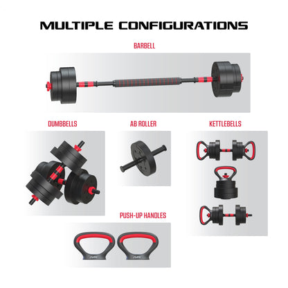 Smartbell Gym 5-In-1 Adjustable Dumbbell Set & Weight Set for Home Workouts, 45 Lbs
