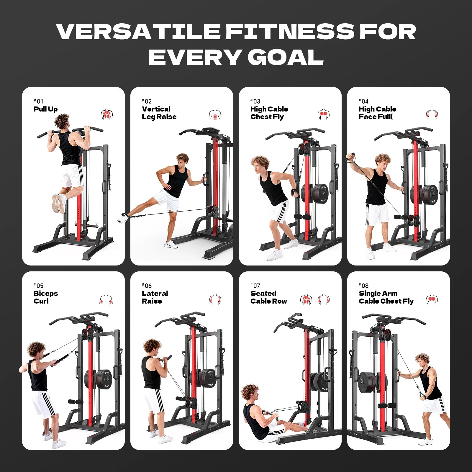 Home Gym Station,Lat Pull down Machines,Lat Row Cable Machine,High & Low Pulley Stations