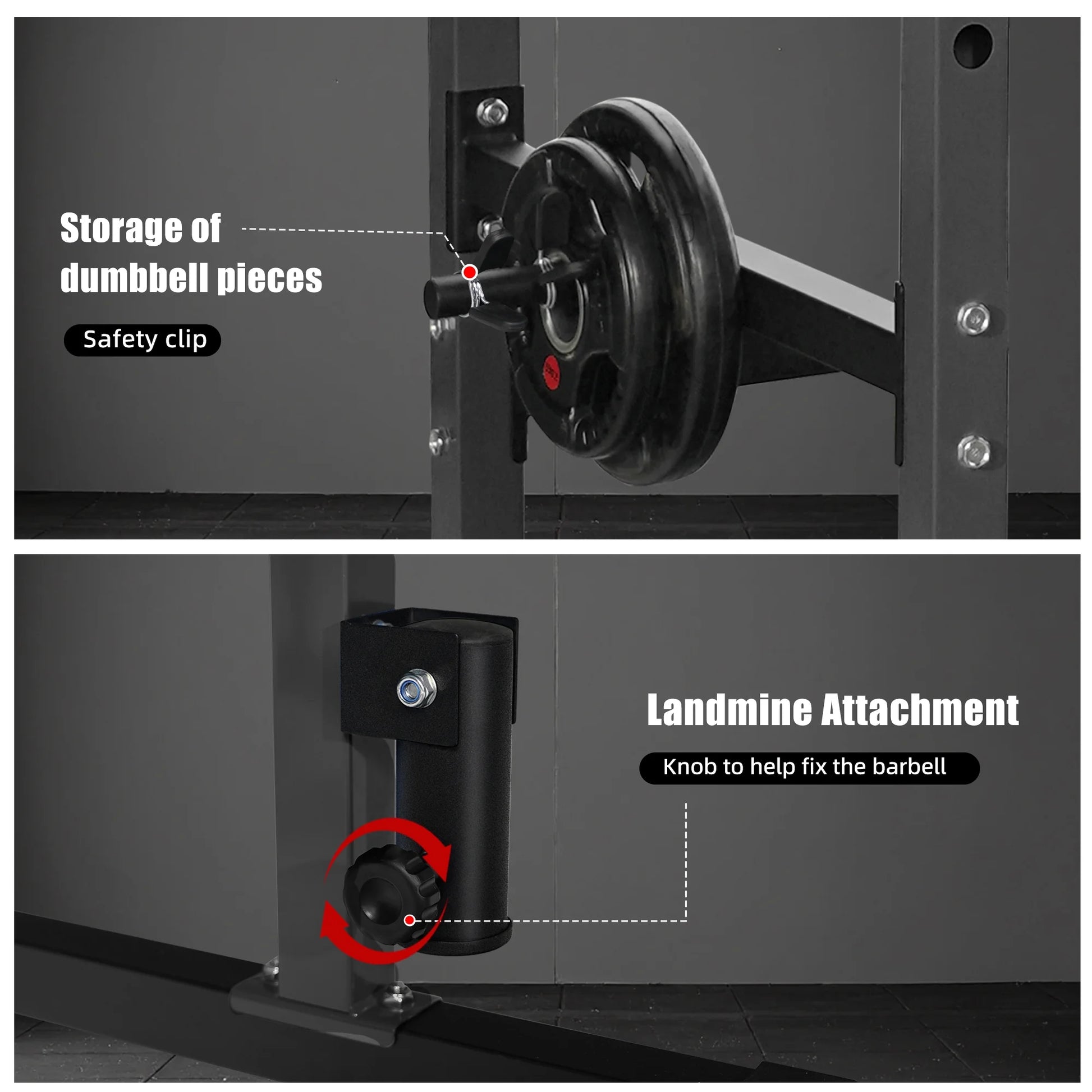 1000Lb Capacity Power Rack, Rack Cage for Weight Training, Adjustable Squat Stand Rack for Home Gym Equipment, Lifting Cage