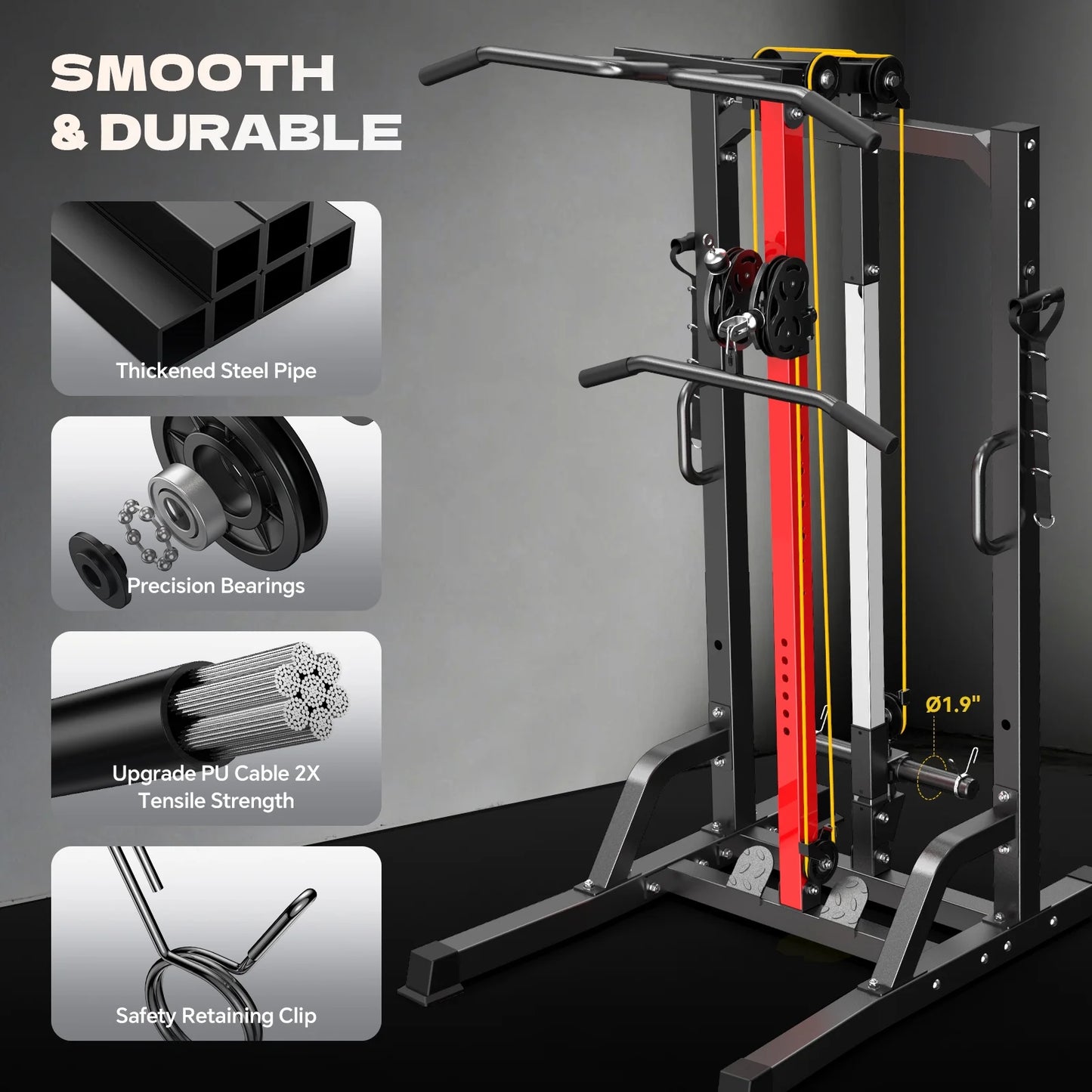 Home Gym Station,Lat Pull down Machines,Lat Row Cable Machine,High & Low Pulley Stations