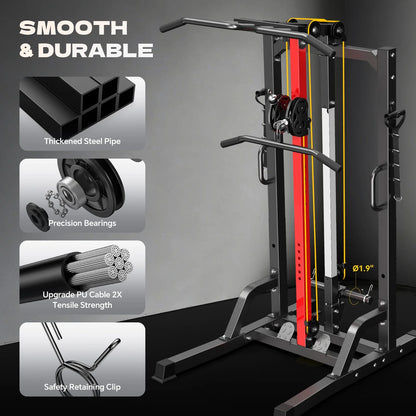 Home Gym Station,Lat Pull down Machines,Lat Row Cable Machine,High & Low Pulley Stations