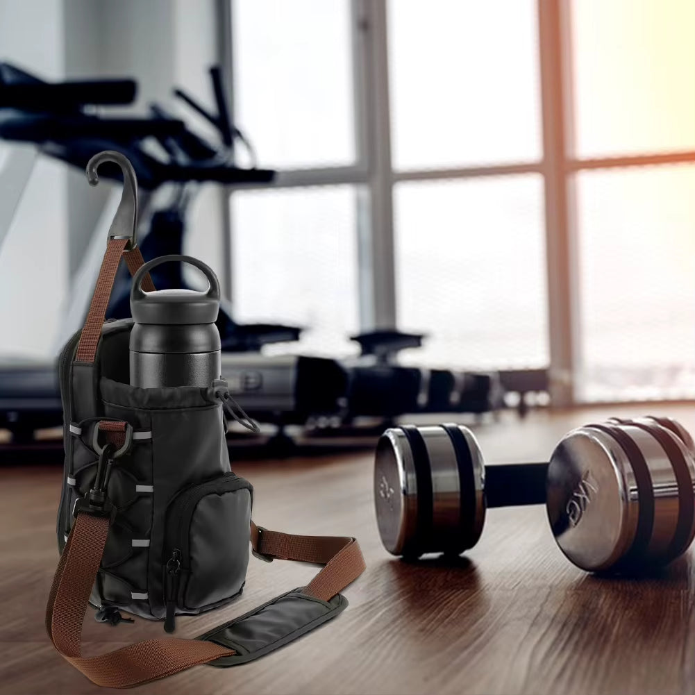 Magnetic Gym Bag with Water Bottle Holder Gym Sling Bag Gym Bottle Carrier Bag for Men Women Gym Accessories Organizer
