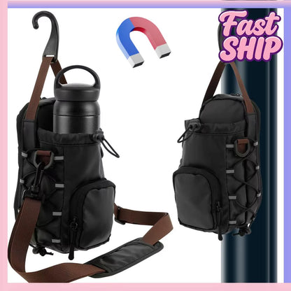 Magnetic Gym Bag with Water Bottle Holder Gym Sling Bag Gym Bottle Carrier Bag for Men Women Gym Accessories Organizer
