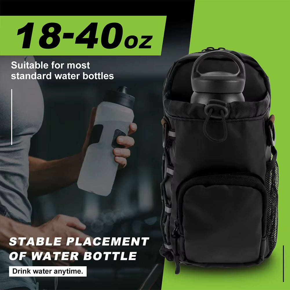 Magnetic Gym Bag with Water Bottle Holder Gym Sling Bag Gym Bottle Carrier Bag for Men Women Gym Accessories Organizer