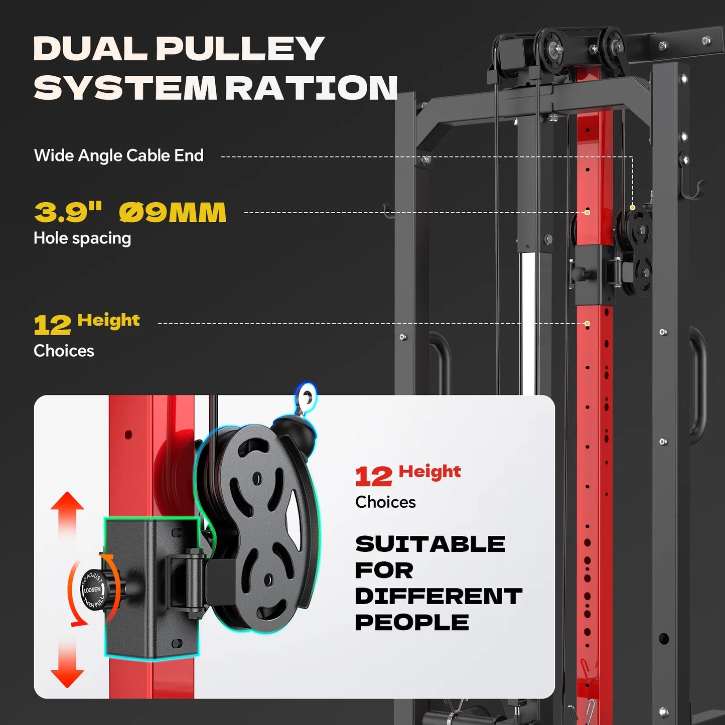 Home Gym Station,Lat Pull down Machines,Lat Row Cable Machine,High & Low Pulley Stations