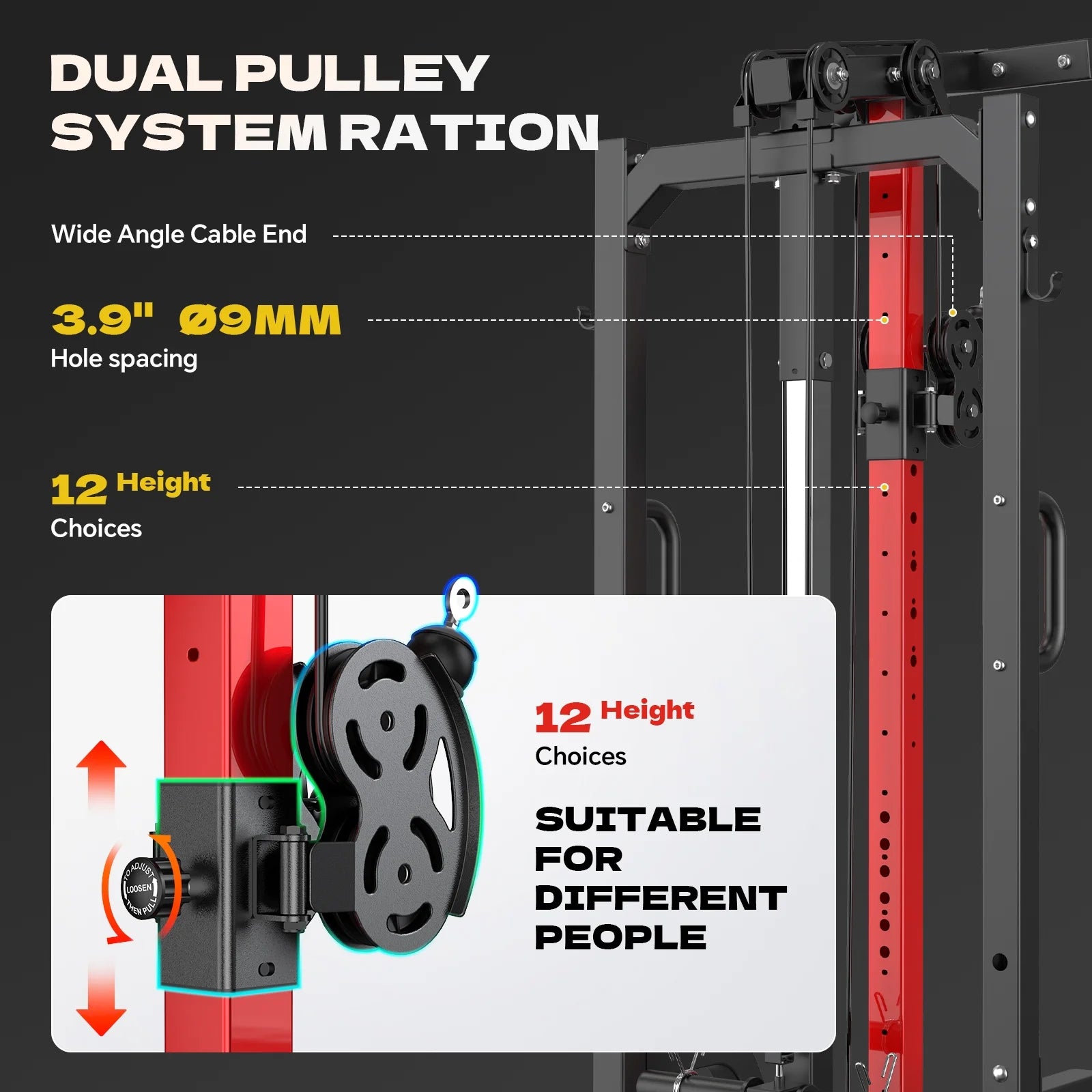Home Gym Station,Lat Pull down Machines,Lat Row Cable Machine,High & Low Pulley Stations